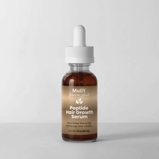 Peptide Hair Growth Serum with light grey gradient
