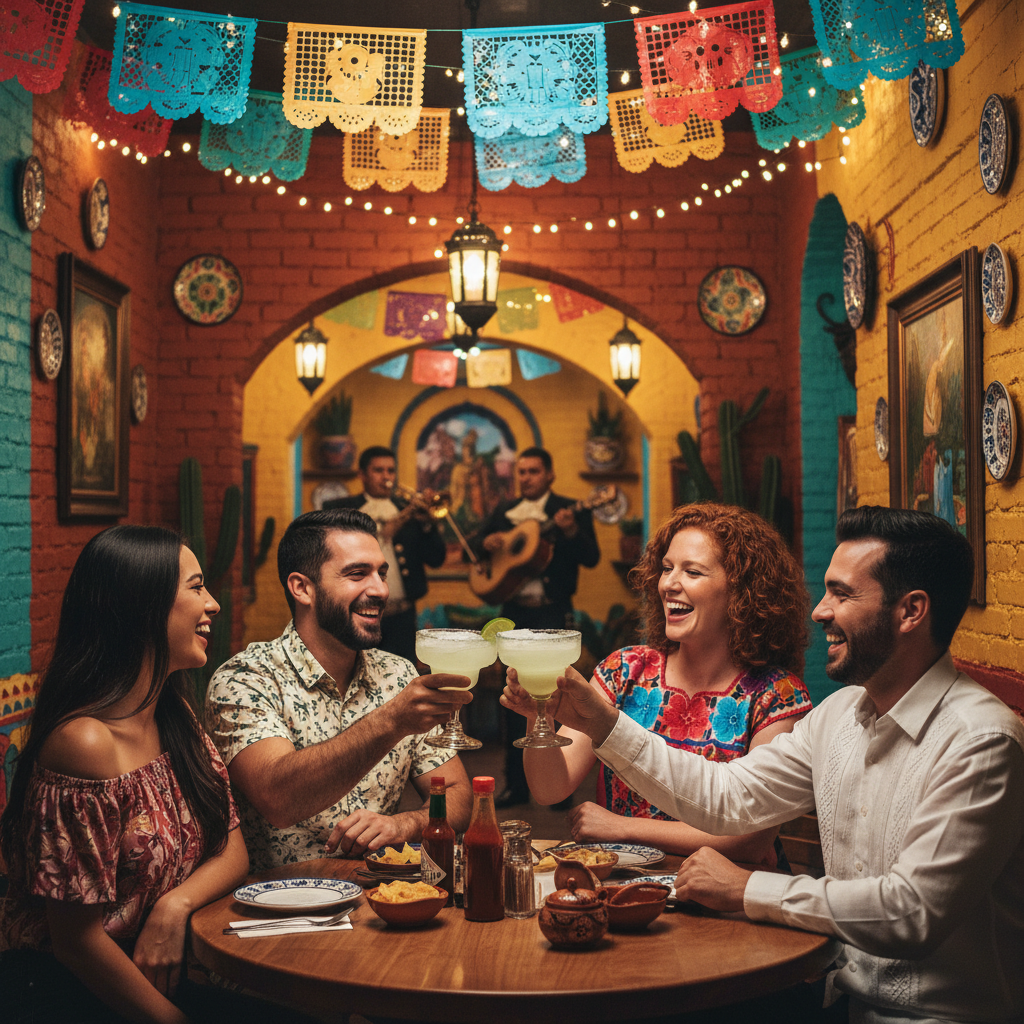 Two Couples Mexican Restaurant Margaritas